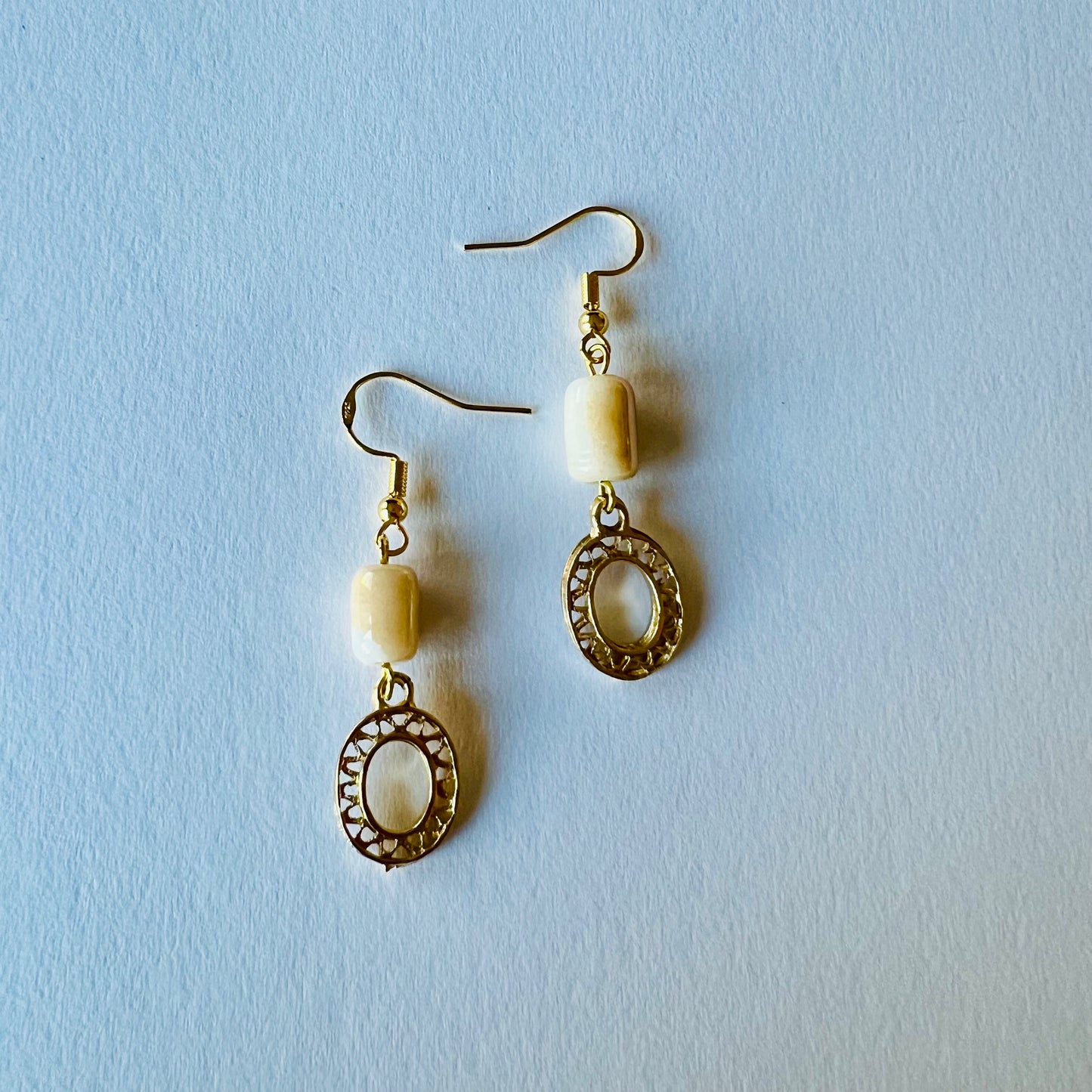 Vintage Cameo Dangle Earrings