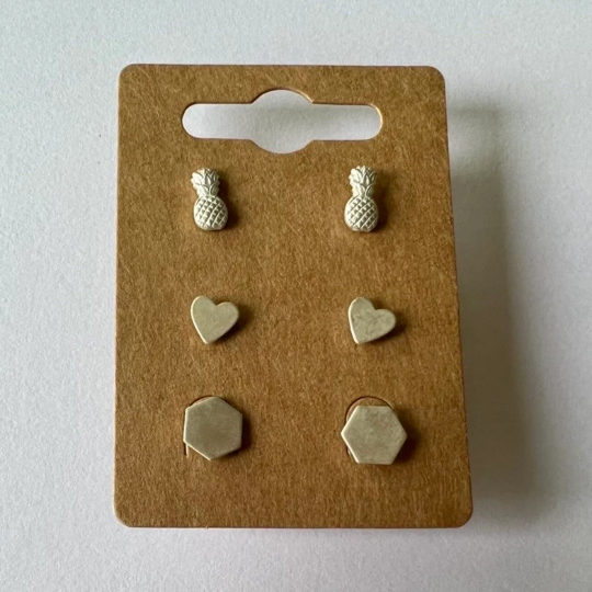 Glass Animals Stud Earrings 3-Pack