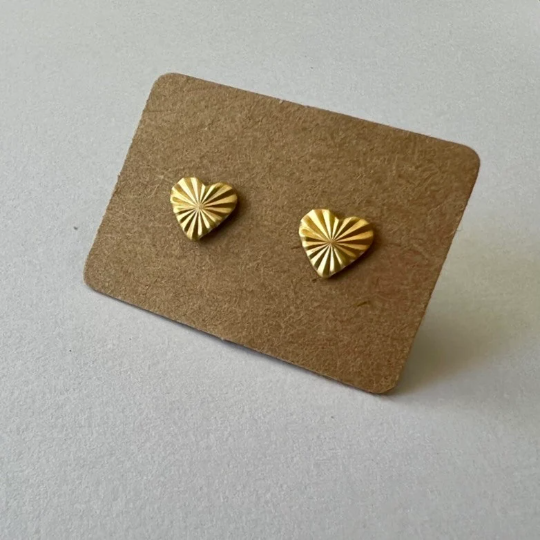 Micro Heart Burst Stud Earrings