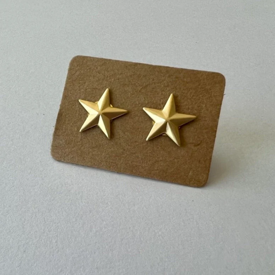 Military Star Stud Earrings