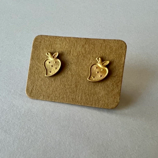Micro Strawberry Stud Earrings