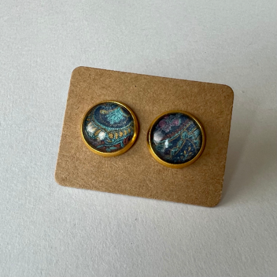 Peacock Paisley Earrings