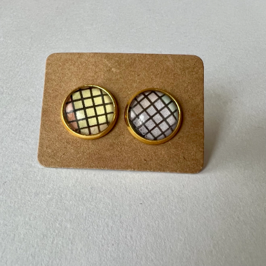 Rainbow Checker Earrings