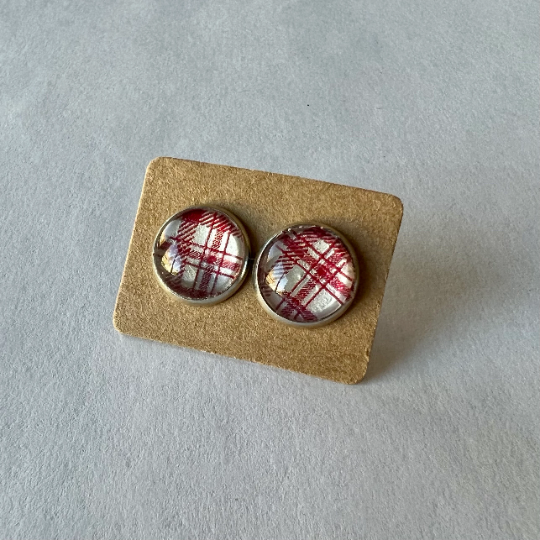 Snowman’s Land Plaid Earrings