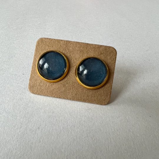 Classic Stone Blue Earrings