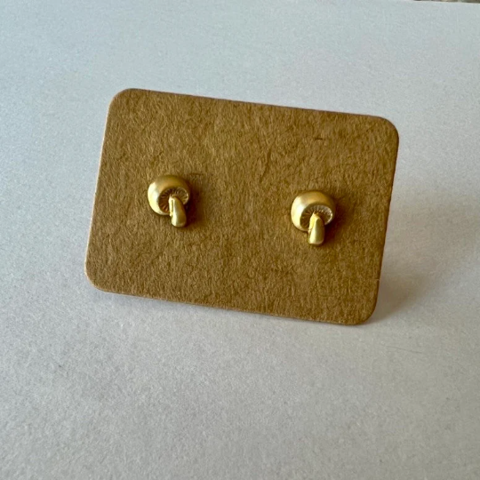 Micro Mushroom Stud Earrings