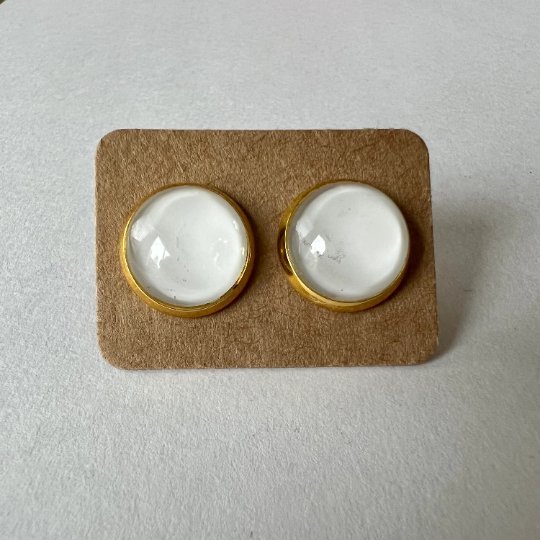 Classic White Earrings