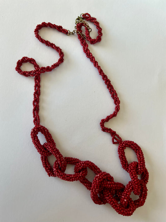 Vintage Beaded Chain Necklace