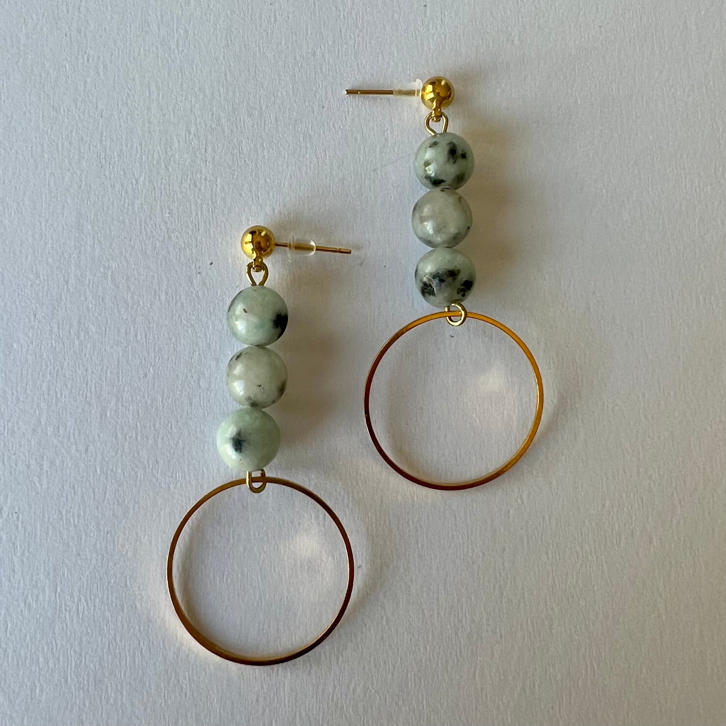 Upcycled Florite Beaded Earrings