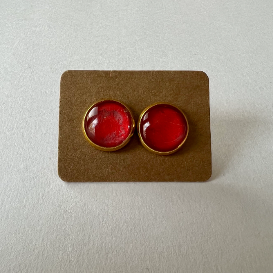 Classic Cherry Red Earrings