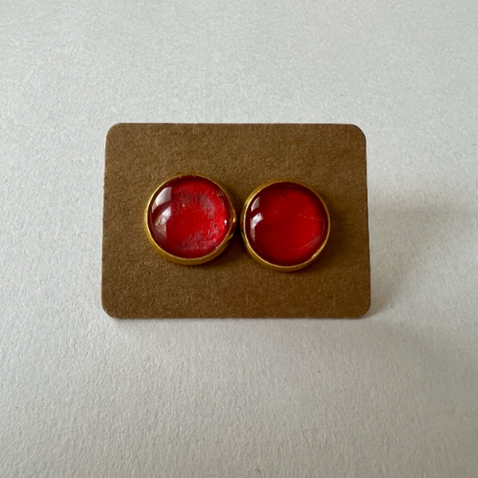 Classic Cherry Red Earrings