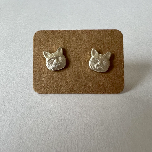 Micro Cat Stud Earrings