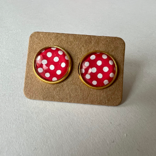 Minnie Mouse Dot Earrings