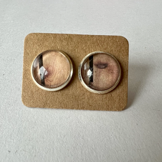 Wood Print Earrings