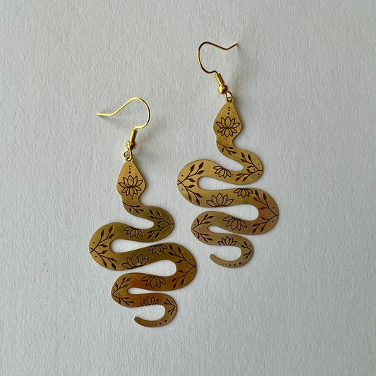 Boho Snake Dangle Earrings